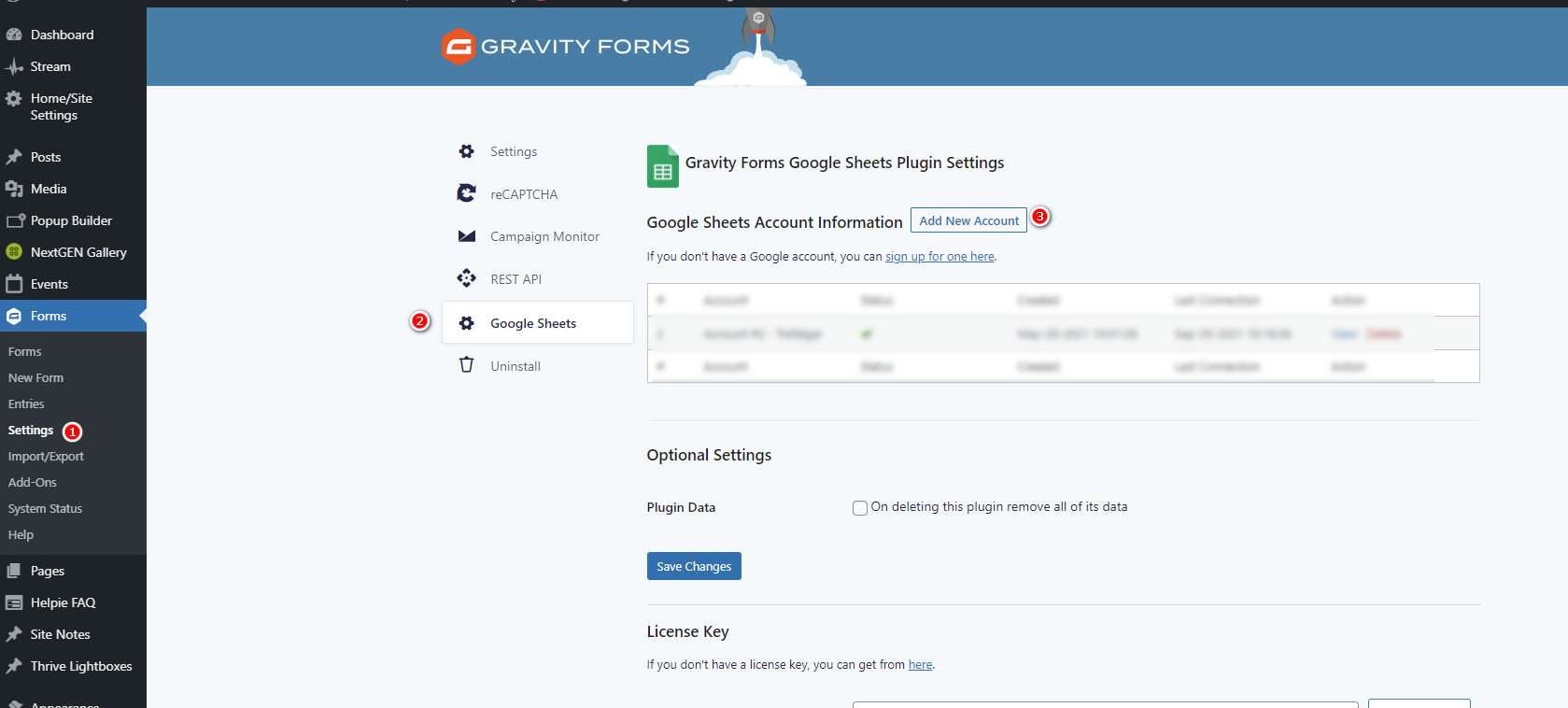 Gravity Forms to Google Sheets Plugin